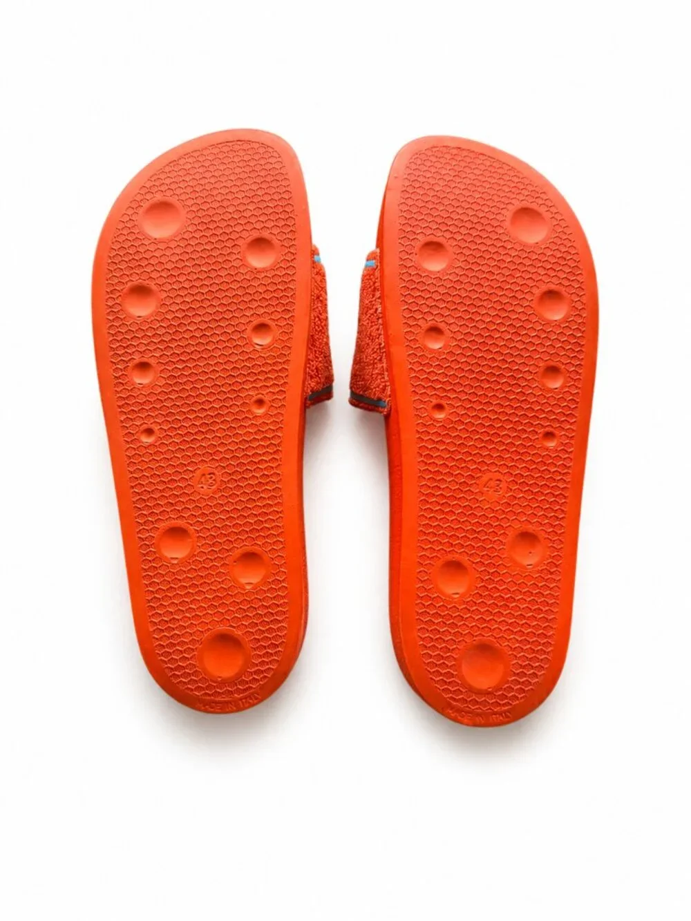 NWT Off-White Towel Embroidery Slides Orange Men’s US 9.5 EU 43